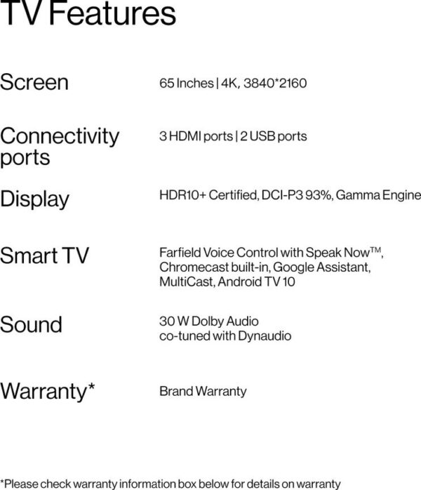 OnePlus U1S 65"" 4K Smart TV - Image 5