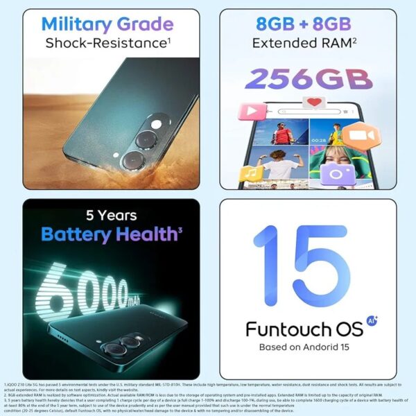 iQoo Z10 LITE  5G (RAM 6GB 128GB STORAGE) - Image 4